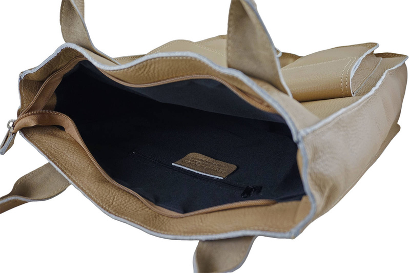 Torby shopper bag do pracy - Beżowe 