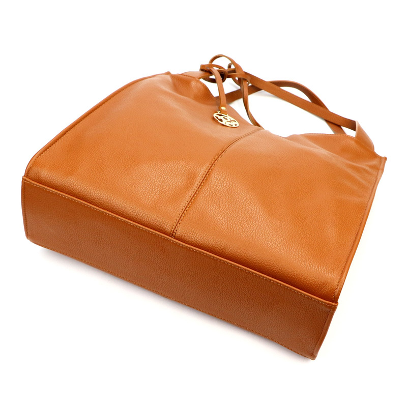 Duża Skórzana shopperbag damska torebka na ramię dwukomorowa Gregorio