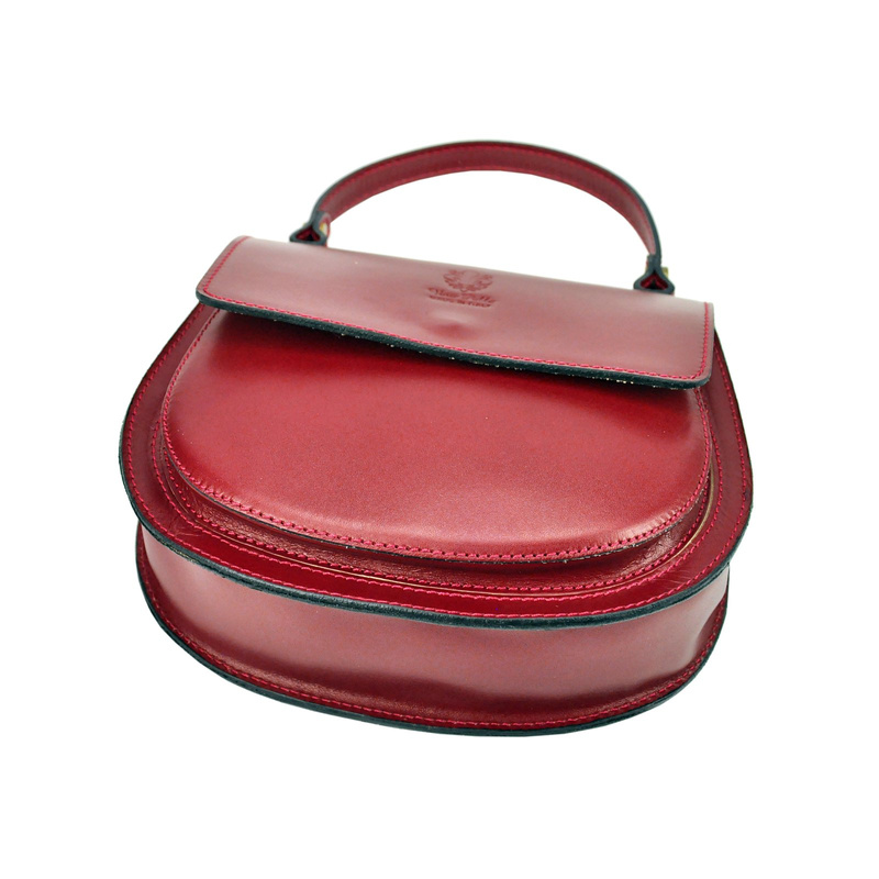 Zaokrąglona Listonoszka skórzana elegancka torebka na ramię Gregorio