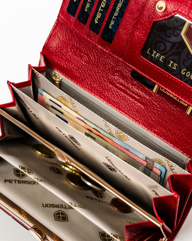 Damski Portfel BADURA B-72401P-SH skóra naturalna