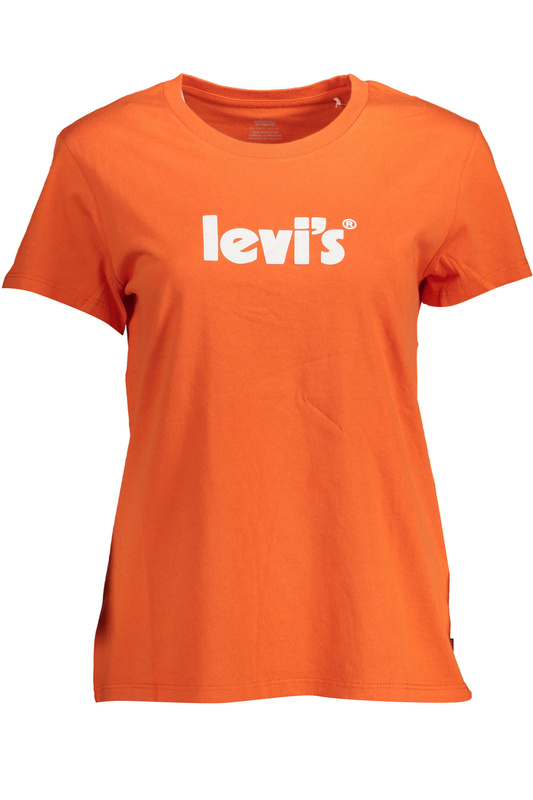 T-SHIRT LEVI&#39;S Z KRÓTKIM RĘKAWEM DAMSKI POMARAŃCZOWY