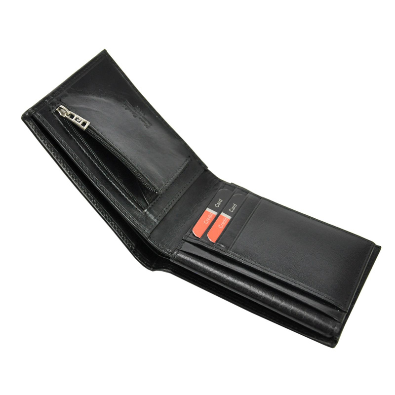 Pierre Cardin męski portfel skóra naturalna poziomy składany RFID