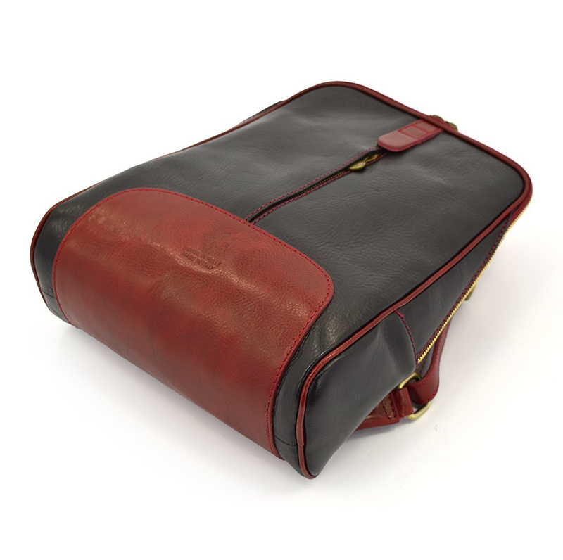 Florence Miejski Damski plecak skóra naturalna z kieszeniami na suwak