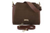 Torebka miejska z naturalnego zamszu i skóry - Brązowa