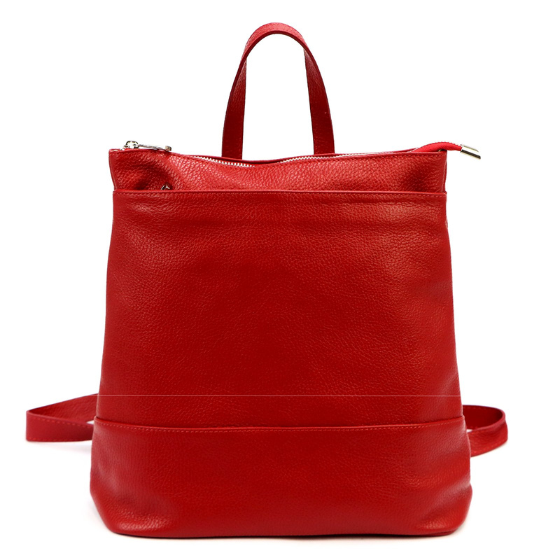 Luka Skórzany damski miejski plecak na ramię z kieszeniami pojemny