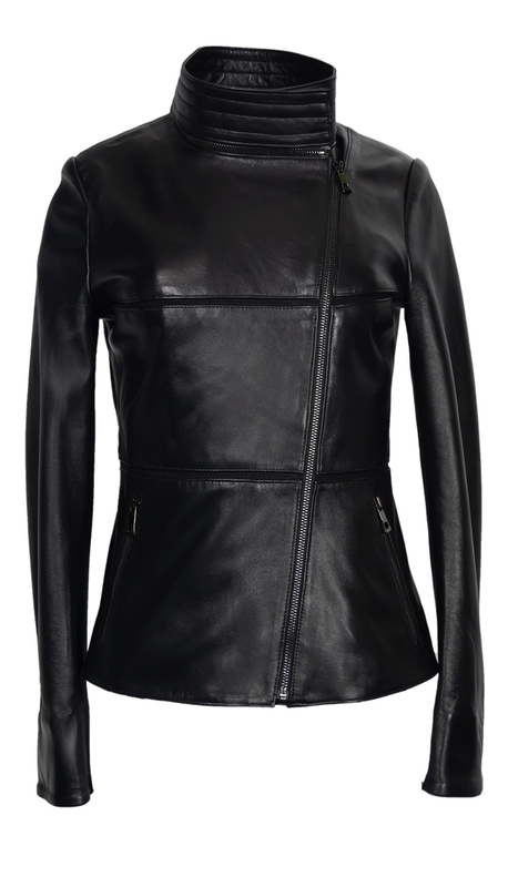 Ramoneska Kurtka skórzana damska z kapturem lub stójką Bukowski