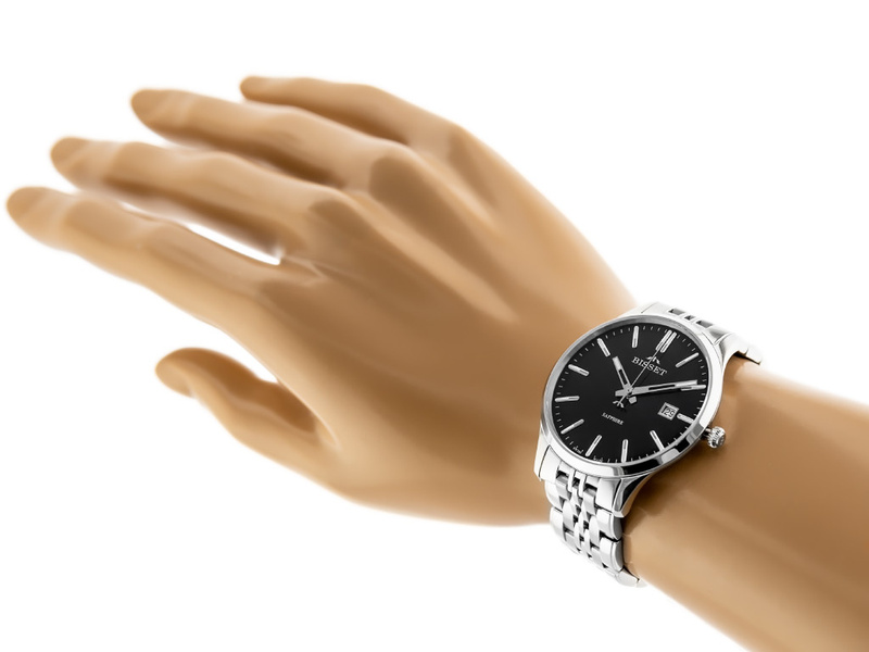 ZEGAREK MĘSKI BISSET BSDF383 (zb094b) - SZAFIROWE SZKŁO