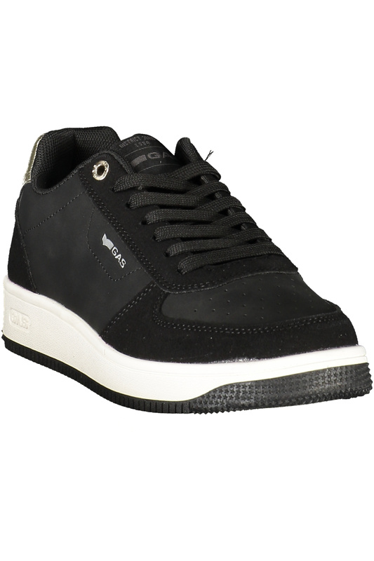 Czarne sneakersy damskie GAS Gaw 624212 – srebrne detale