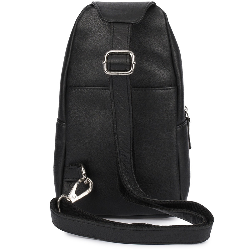 Plecak skórzany saszetka nerka przez ramię crossbody uniseks modna torba dwukomorowa S09