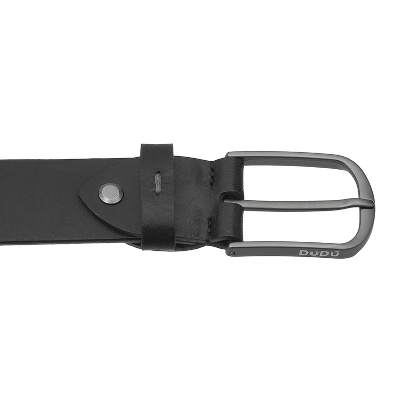 DuDu pasek do spodni skóra naturalna męski z klasyczną klamrą