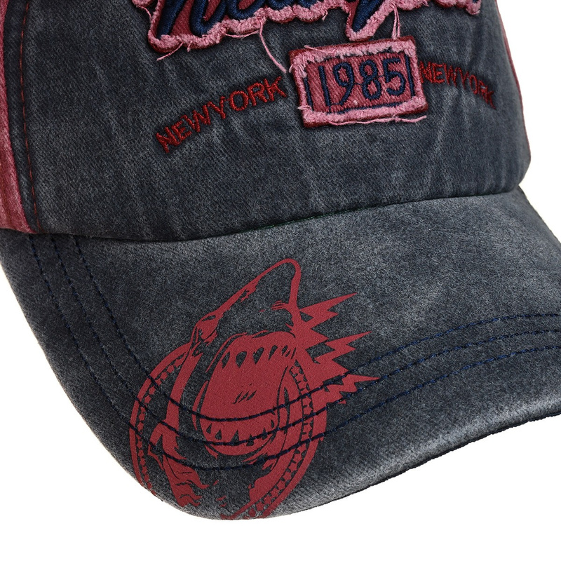 Niebieska czapka z daszkiem baseballówka vintage uniwersalna cz-m-60