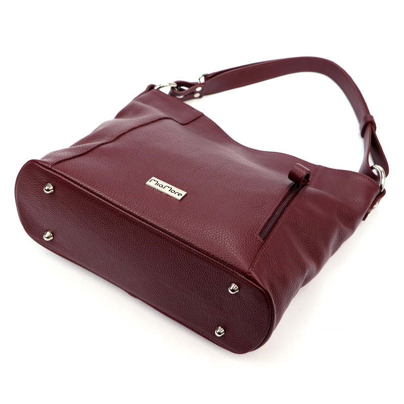 MiaMore damska torebka na ramię shopperbag skórzana z kieszeniami