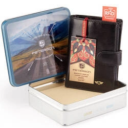 Skórzany męski portfel Peterson PTN 339Z 2-1-1