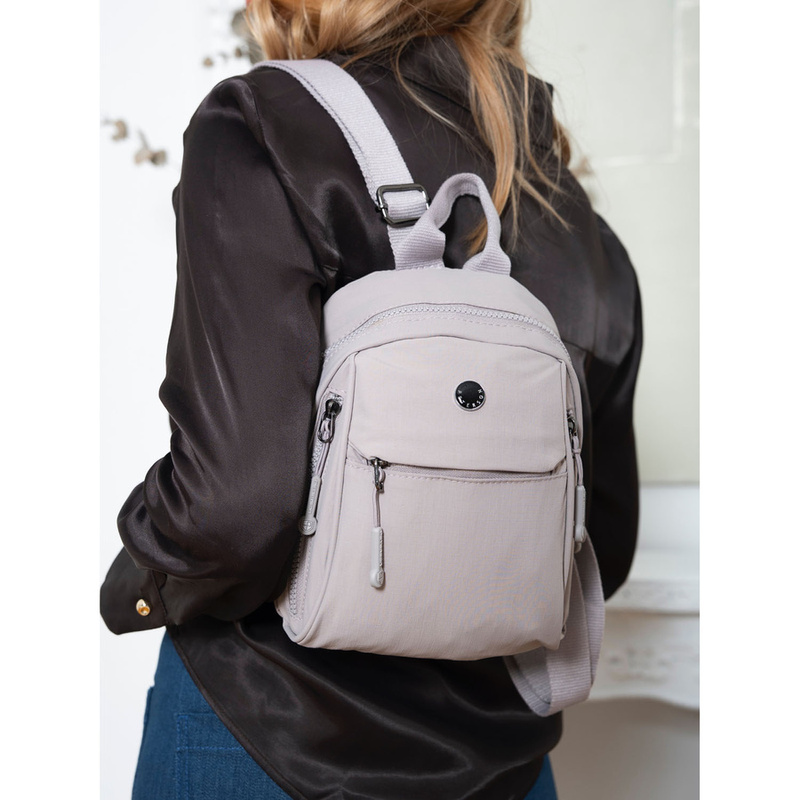 Miejski plecak damski z poliestru w modnym kolorze lila - Peterson