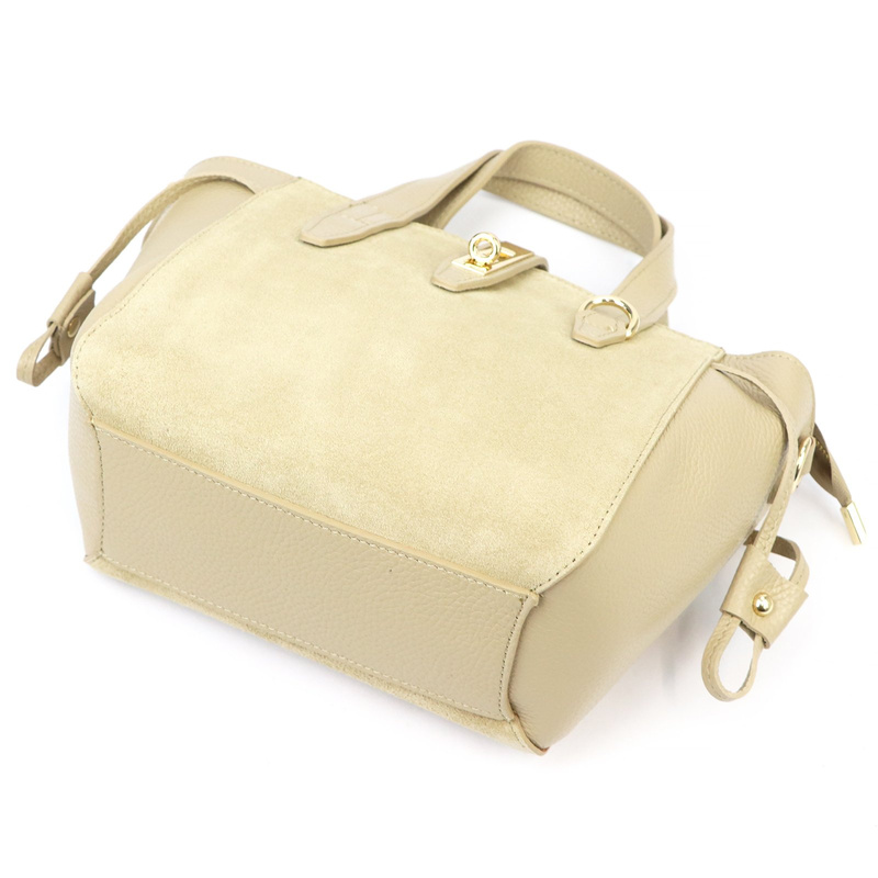 Luka Skórzany damski kuferek torebka do ręki z dopinanym paskiem elegancki