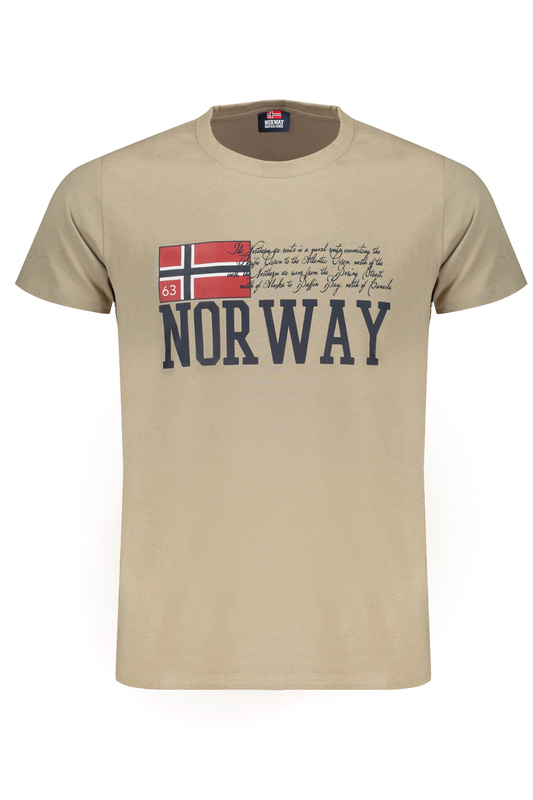 Norway 1963 BEŻOWA MĘSKA KOSZULKA Z KRÓTKIM RĘKAWEM