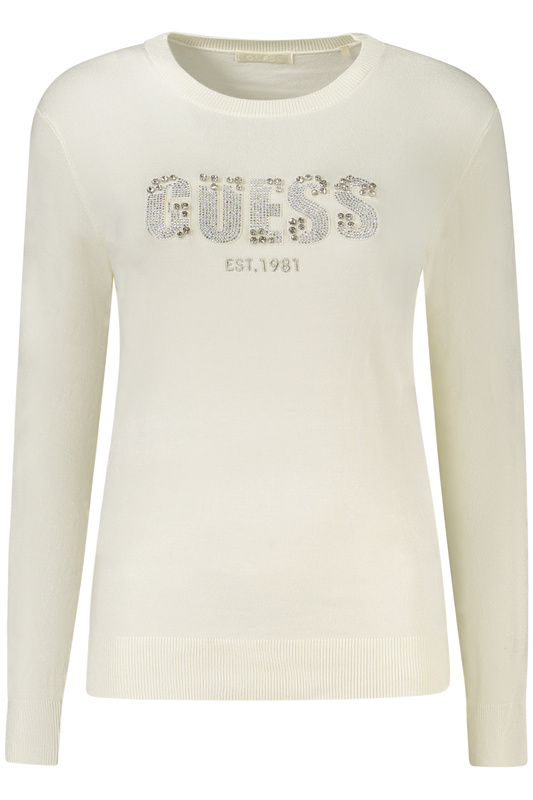 GUESS JEANS BIA�Y SWETER DAMSKI