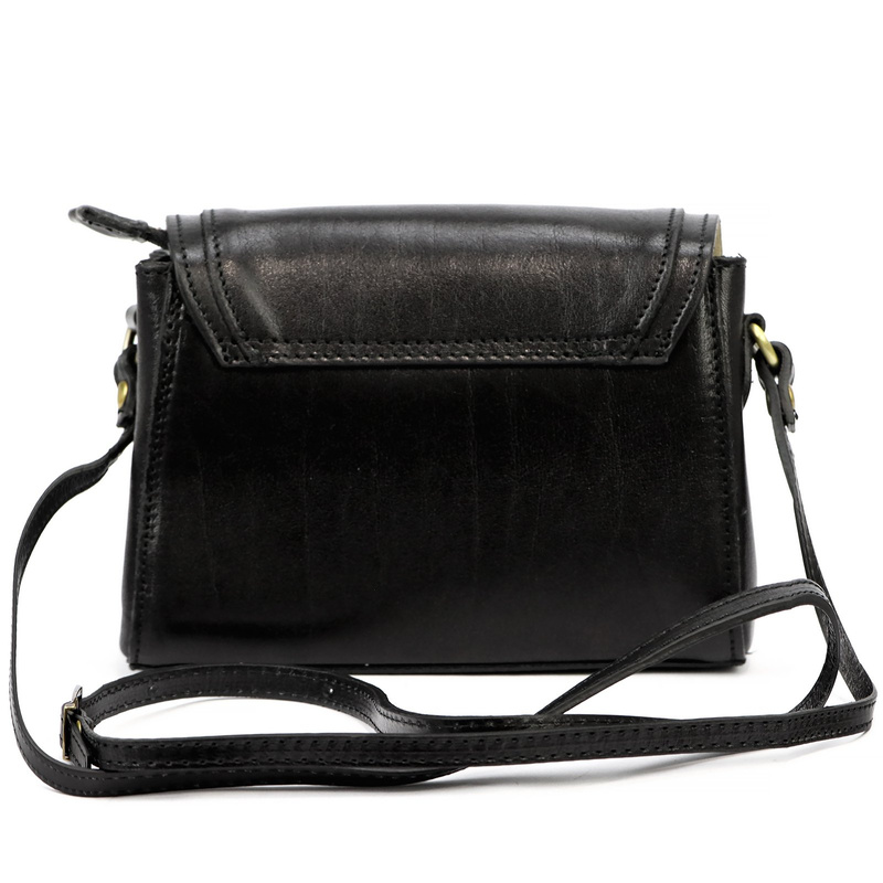 Florence Torebka Skórzana Damska Listonoszka Mała Organizer 2 Komory