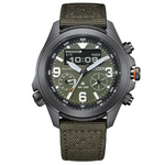 Zegarek CITIZEN JV1005-02W. SOLAR QUARTZ, Kolor zielony. Mężczyzna.