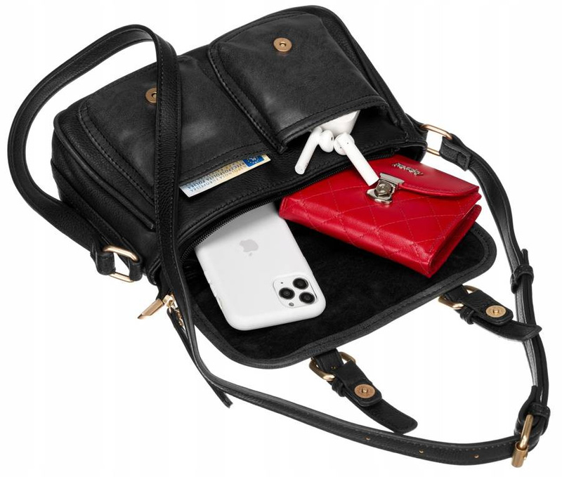 Listonoszka ze skóry ekologicznej z klapką — LuluCastagnette