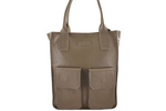 Torby shopper bag do pracy - Beżowe ciemne