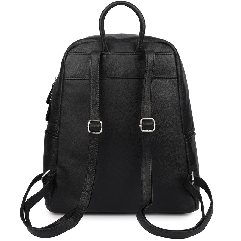 Skórzany plecak A4 duży pojemny do szkoły Włoski kremowy P16