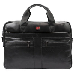 Duża Teczka męska ze skóry naturalnej torba na dokumenty marki Nordee