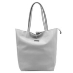 Skórzana damska shopperbag z kieszenią od MiaMore