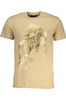 T-SHIRT M�SKI Z KR�TKIM R�KAWEM KLASY CAVALLI BE�OWY