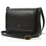 Listonoszka skórzana zgrabna przez ramię damska