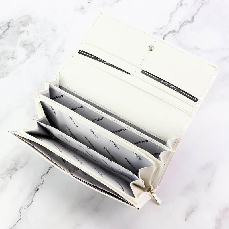 Skórzana damska portmonetka podłużna od Gregorio