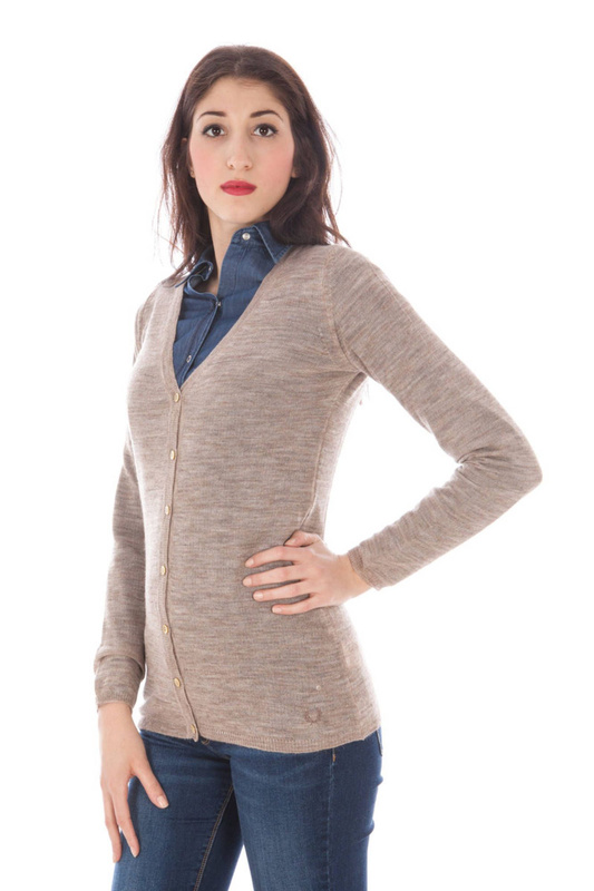 FRED PERRY bluza na zamek DAMSKI BEŻOWY