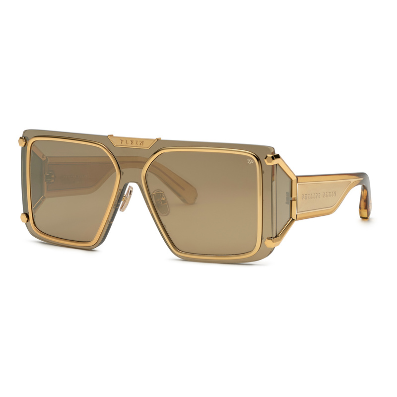 Okulary PHILIPP PLEIN SPP096M99400G. Okulary przeciwsłoneczne, Kolor złoty. Mężczyzna.