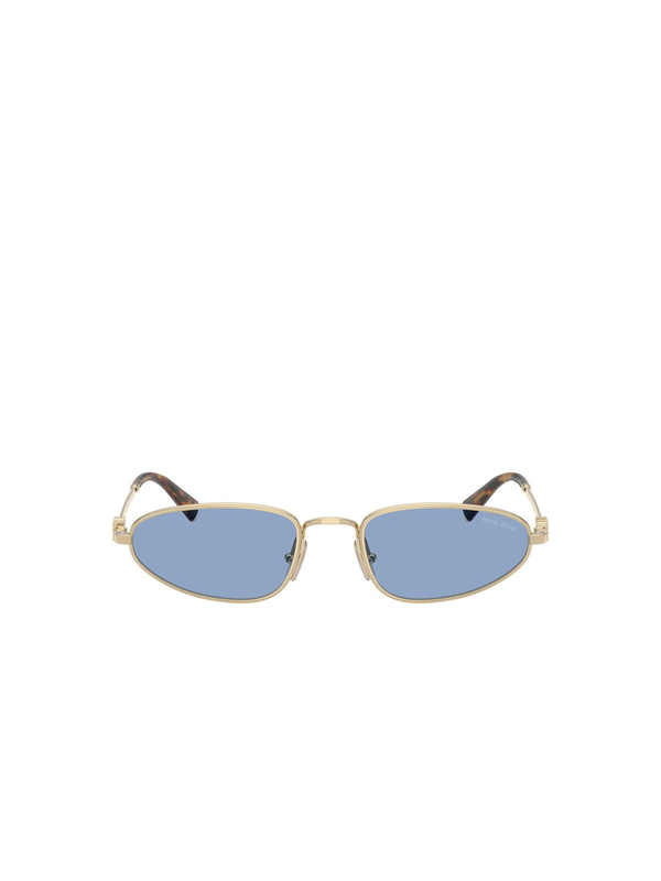 Okulary przeciwsłoneczne unisex Miu Miu 0MU A52S ZVN60O złoto-niebieskie