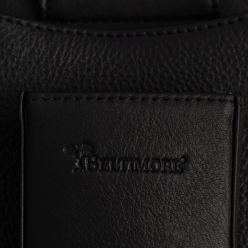 Skórzana kabura kelnerska saszetka na pasek etui dla kelnera czarna Beltimore U11