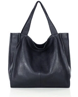 MARCO MAZZINI Torebka miejski shopper bag skóra naturalna handmade czarny