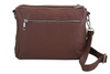 Codzienna torebka ze skóry naturalnej z zamszem - Brązowa