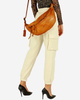 Uniwersalna torebka nerka półksiężyc crossbody runway - skóra naturalna Marco Mazzini brąz