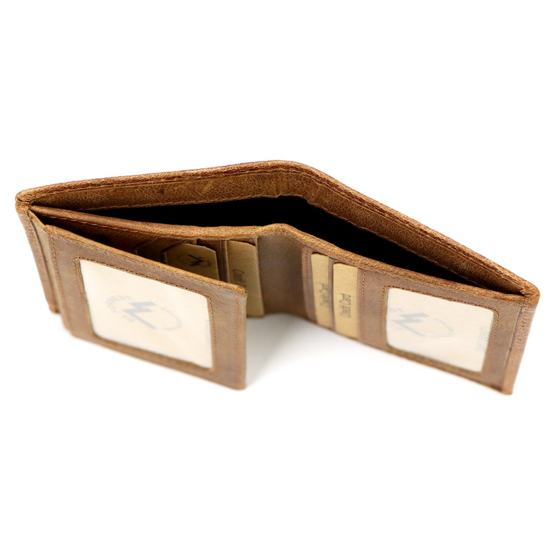 EL FORREST męskie etui na karty i dokumenty skórzane pionowe ochrona RFID