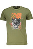 CAVALLI CLASS T-SHIRT Z KRÓTKIM RĘKAWEM MĘSKI ZIELONY