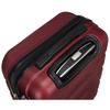 Bordowa walizka z tworzywa ABS+ wyposażona w szyfrowany zamek - Peterson