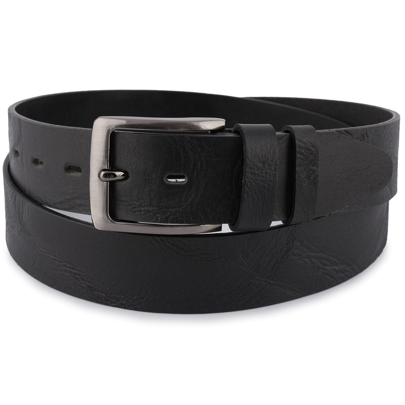 Pasek męski skórzany premium szeroki 4 cm skóra licowa Beltimore czarny E36 : Kolory - brązowy, beżowy, Rozmiar pasków - r.90-105 cm