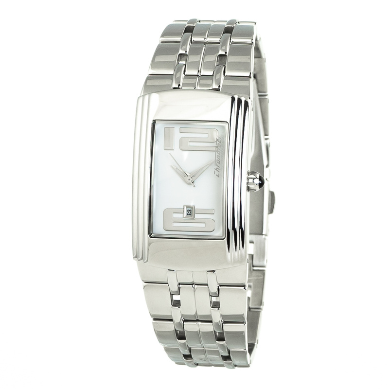 Zegarek CHRONOTECH CT7017L-06M. Kwarcowy, Kolor biały. Kobieta.