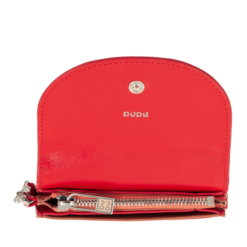 DUDU Damska portmonetka skóra naturalna mały portfel kompaktowy