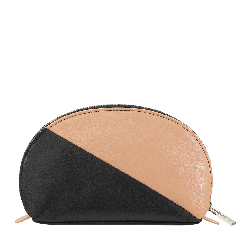 DuDu Kosmetyczka podróżna skóra naturalna z zamkiem błyskawicznym