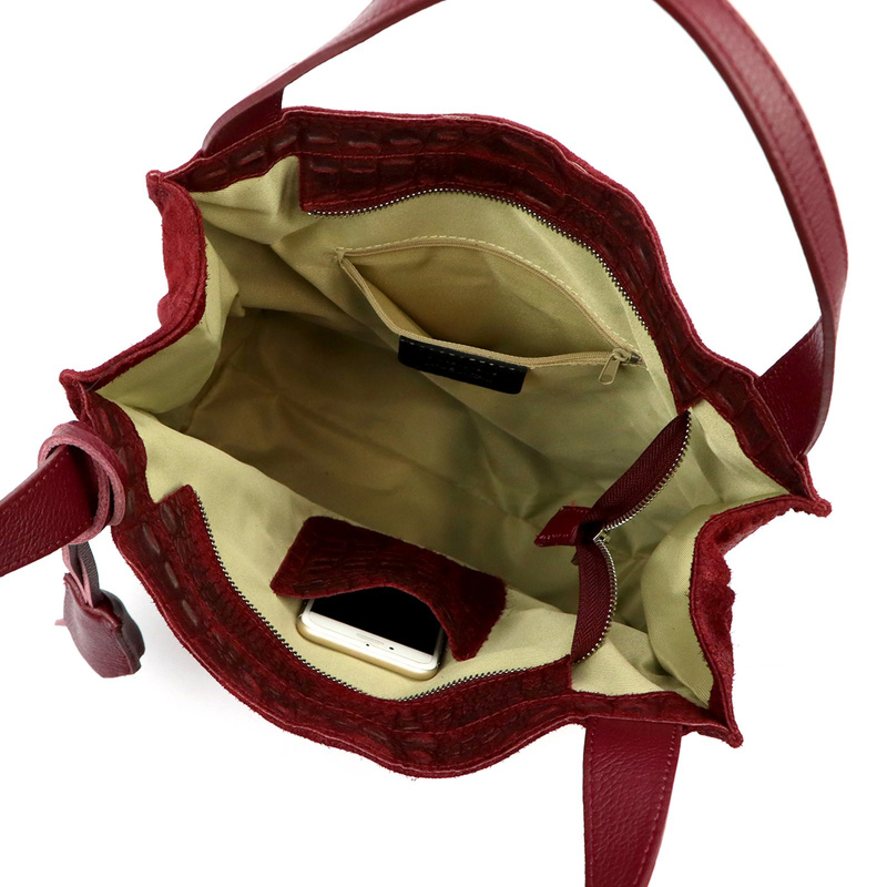 Damska torebka ze skóry naturalnej Luka 26-010 CROCO