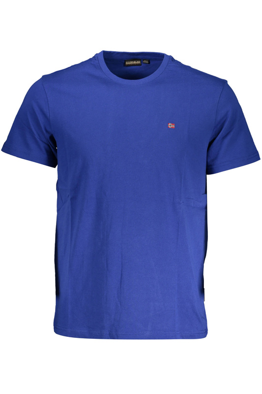 NIEBIESKI T-SHIRT MĘSKI NAPAPIJRI Z KRÓTKIM RĘKAWEM