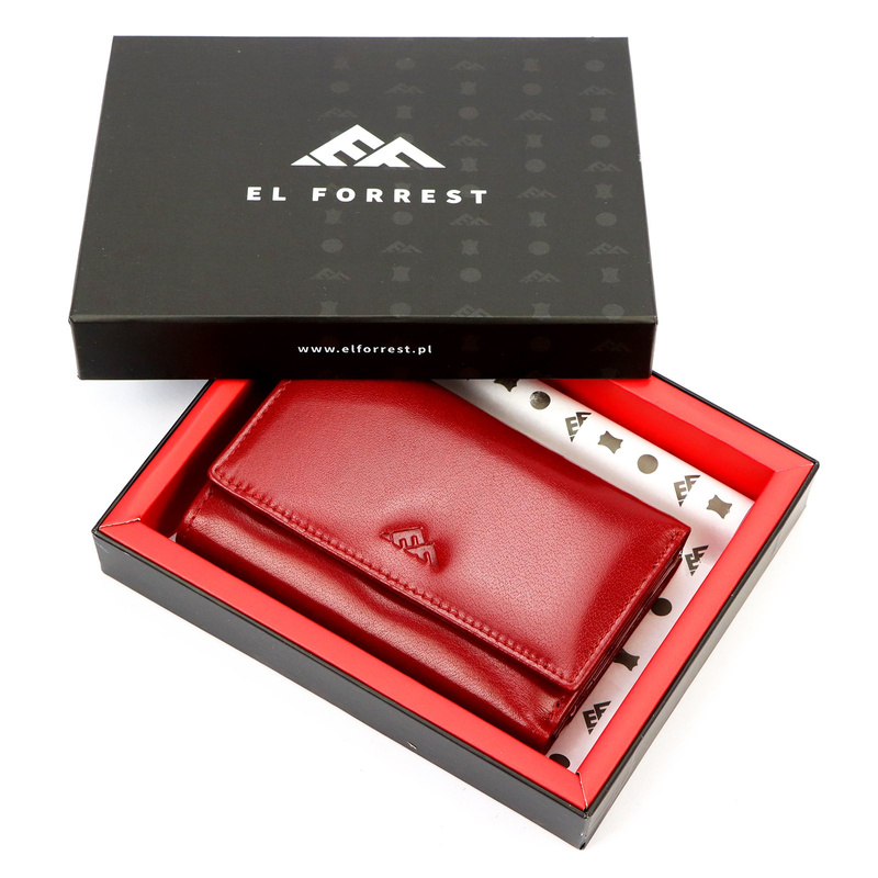 EL FORREST damski portfel skóra naturalna kieszeń na bigiel RFID