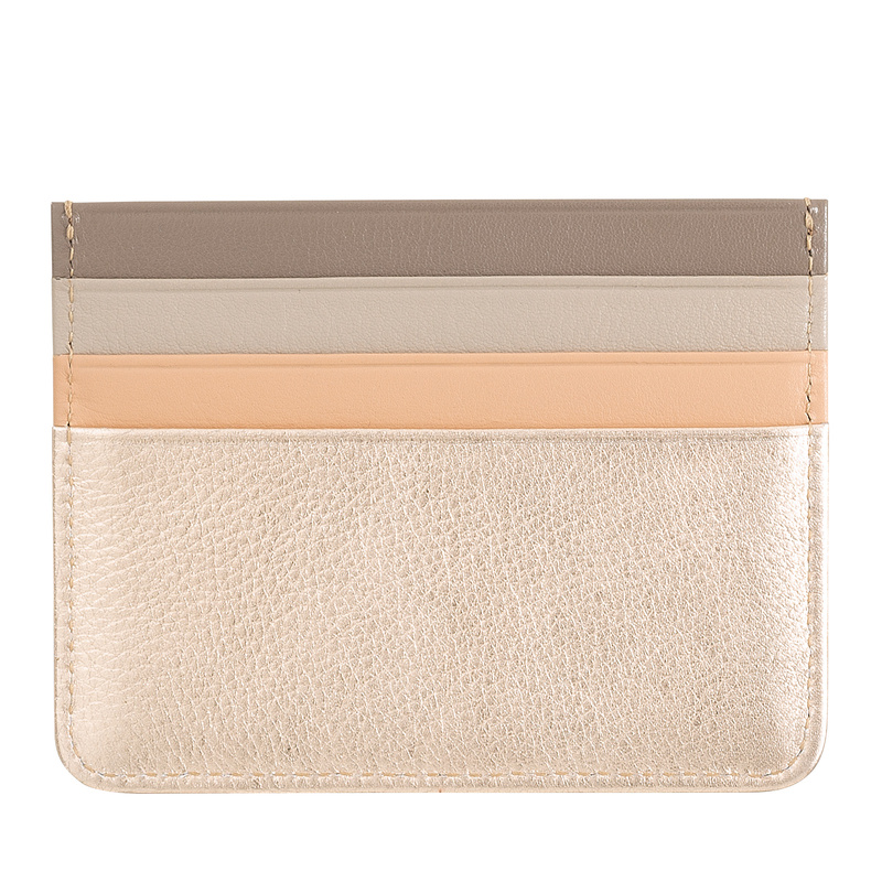 DUDU Etui na karty dokumenty skóra naturalna małe kontrastujące kolory