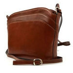 Skórzana damska elegancka listonoszka przez ramię